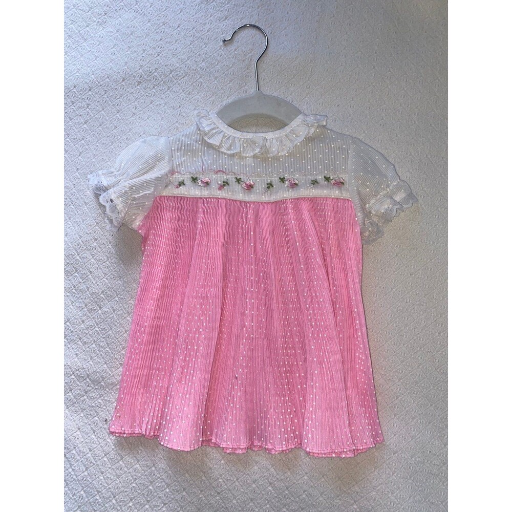 Vintage-Style Pink Dress – Size 12 Months